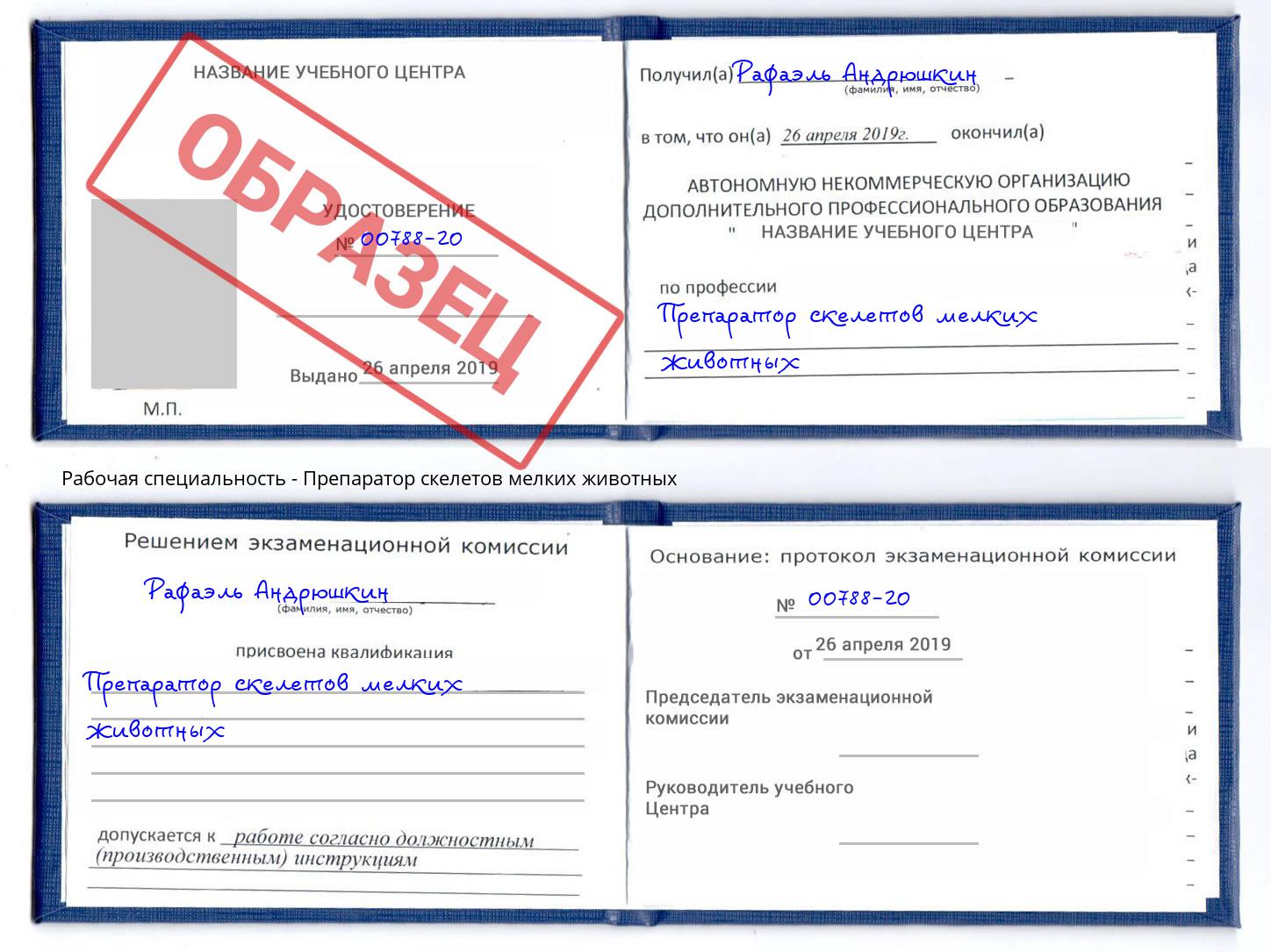Препаратор скелетов мелких животных Кстово